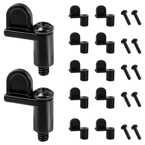 7/16 Inch Screen Door Clips, 12 Pack Window Screen Clip for Storm Panels, Storm Door Glass Retainer Clips, Window Screen Fasteners, Metal Security Hardware Screen Clips to Hold The Screen in Window Cover