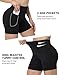 Runhit Womens Biker Shorts with Pockets - 5'' High Waist Yoga Workout Gym Athletic Compression Spandex Tummy Control Shorts Black