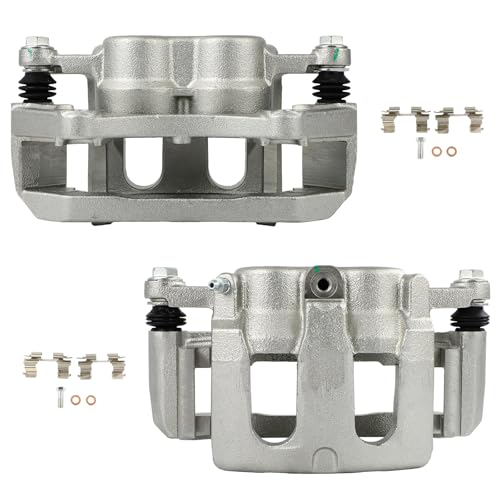 Image of SCITOO 18B5214 18B5215 Front Left & Right Disc Brake Calipers w /Bracket Fit For Ford For Explorer /For Flex /For Taurus,For Lincoln For MKS /For MKT,Double Pistons