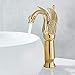 Saeuwtowy Robinet Salle de Bain en Laiton Mitigeur Lavabo Robinet Bassin Robinet Robinet Laiton Massif Doré Robinet De Salle De Bain Lavabo-Vasque Robinet De Pont Monté