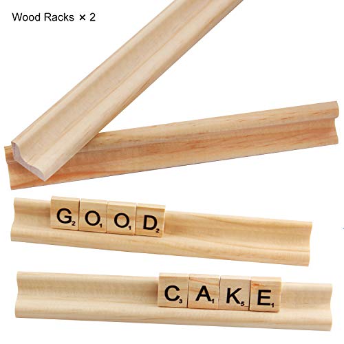 Juego de fichas de madera para Scrabble 100pcs miniatura 3