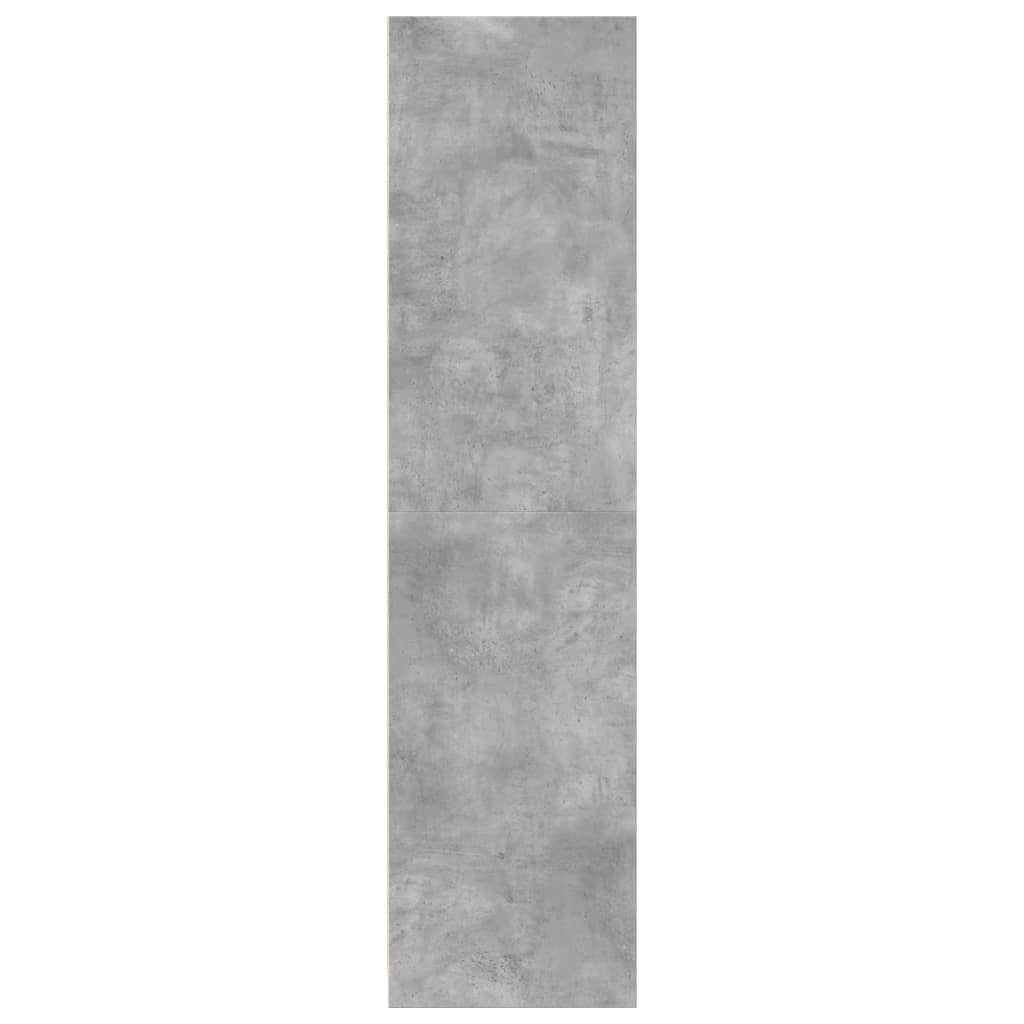 Szafa na ubrania, betonowa szara, 30 x 50 x 200 cm, materiał drewnopochodny z drzwiami przesuwnymi i 2 półkami, do sypialni, przedpokoju lub pokoju dziecięcego, oszczędzający miejsce system