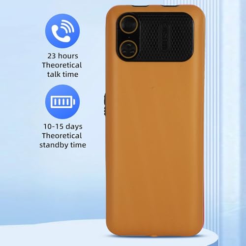 Lazmin112 Telefon Komórkowy 4G z Dużymi Przyciskami Dla Seniorów, Ekran Hd 2,6 Cala, Dwie Karty Sim, Sos, 0,13 Mp, Latarka, Skróty Do Numerów, Dyktafon, Fm, Muzyki, Bateria 2500 Mah (GOLD)