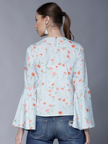 Image of Tokyo Talkies Women's Long Sleeves Round Neck Printed Tops| Stylish | Casual Wear