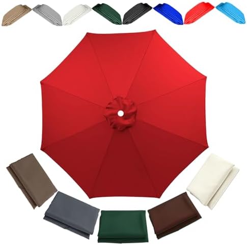 13ft Patio Umbrella Replacement Canopy - Durable 8 Rib Fabric Canopy for Outdoor Umbrellas, Weather-Resistant Garden Umbrella Cover, Easy Installation
