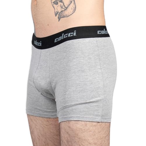 Kit 3Cueca Boxer Cot Elast , Colcci, Masculino, Branco/Preto/Cinza Mescla, M