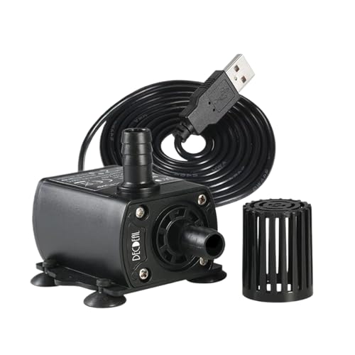 Pompe Submersible | Dispenseur à Alimentation USB 300L/H - Pompe à Eau à Courant Continu Débit Réglable pour Bassin,pour Fontaine Hydroponie Aquarium Jardin Maison Patio