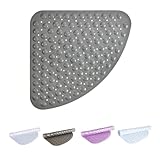 TranquilBeauty Quadratisch Graue Duschmatte rutschfest 53x53 cm | Antirutschmatte, Anti-Schimmel, Maschinen waschbar - Duschmatte mit Saugnäpfen Ideal für Begehbare Duschwannen, Senioren & Kinder