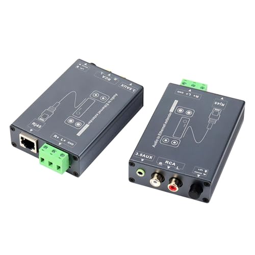 Rallonge de son stéréo 3,5 mm vers prises RCA adaptateur Cat6