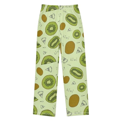 ZZXXB Kiwi Boys Long Pants Soft Trousers Elastic Waist Kids Lounge Bottoms with Pockets S-XL