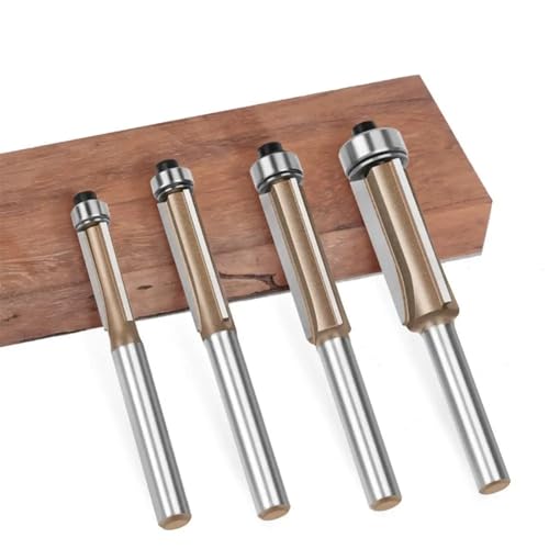 Fraise à affleurer queue 1/4 pouce avec roulement supérieur pour défonceuse bois 6x3/8