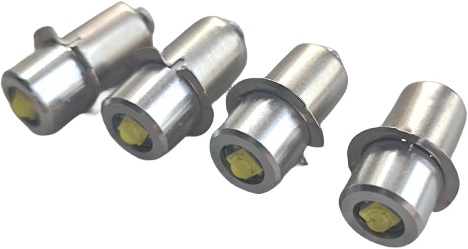 LED Flashlight Bulb Upgrade Replacement 4CD 4Cells 6-24Volt 18Volt 19.2Volt Conversion Kit Flashlights Torch Bulb P13.5S PR2 3W 18V(4Pack)