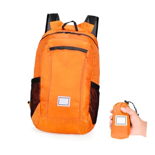 Mochila deportiva impermeable YARNOW ligera y plegable naranja miniatura 3