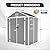 YOPTO 6x5 FT Resin Storage Shed,Garden House with Floor & Lockable Door,Waterproof Plastic Tool Sheds W/Slanting Roof Visual Window & Air Vents for Bicycles,Lawnmowers,Lawn,All Weather Use,Gray