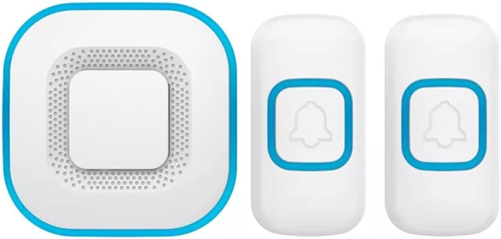 Doorbell 300M Range Smart LED Door Bell 38 Chimes 4 Volume 1 2 Button 1 2 3 Receiver (Color : E, Size : 1) (E 1)