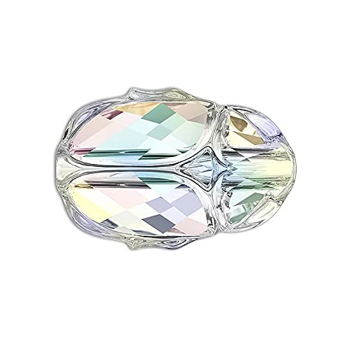 1 pcs Swarovski Crystals Scarab Bead 5728 Scarabeus Bug 12 x 8 x 5.5 mm, Crystal AB