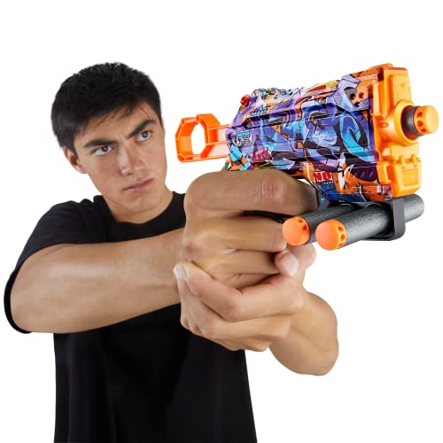 XShot Skins Menace - Graffiti & US Army (4 Pack + 24 Darts) by ZURU, Easy Reload, Air Pocket Dart Technology, Toy Foam Dart Blaster for Kids, Teens, Adults, Frustration Free Packaging
