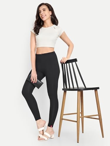 Image of Twinstar T2 Ankle Length Stretchable Cotton Blend Leggings for Women | 180 GSM | Mid-Waist Design | Pack of 1