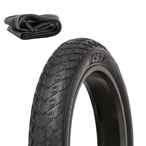 Pneu 20 x 4.00 et chambre à air CST pour vélo électrique Fat Bike