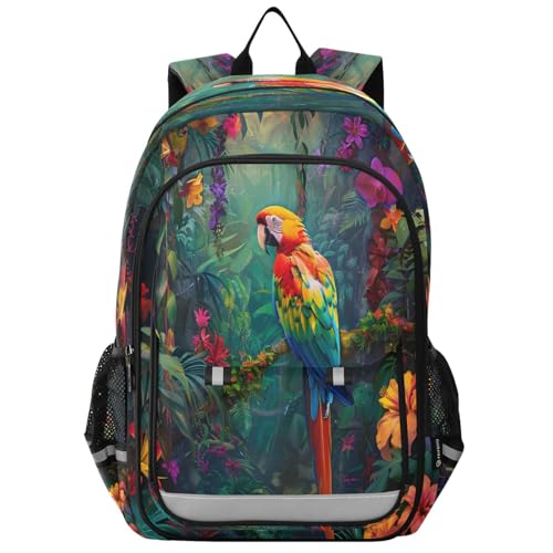 Sac à dos ordinateur portable enfants抗震保护lycée motif perroquet B392
