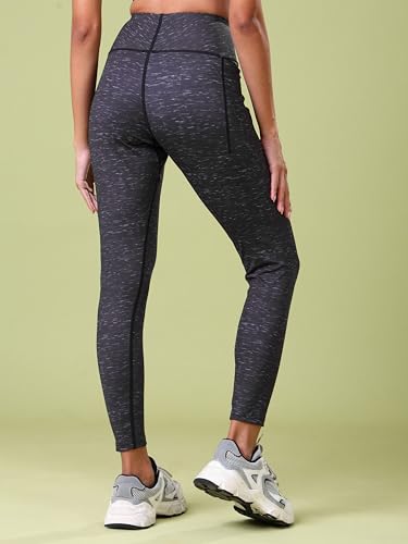 Image of TECHNOSPORT Womens High Rise Skinny Fit Activewear Tights for Running, Gym and Sports