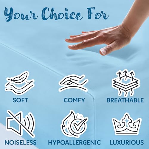 Image of Guardmax Jersey Knitted Full Size Mattress Protector - Waterproof & Dust Mite Proof Mattress Cover with Stretchable Pockets - Soft, Comfortable, & Noiseless Waterproof Fitted Sheet.(54 x 75 x 13)