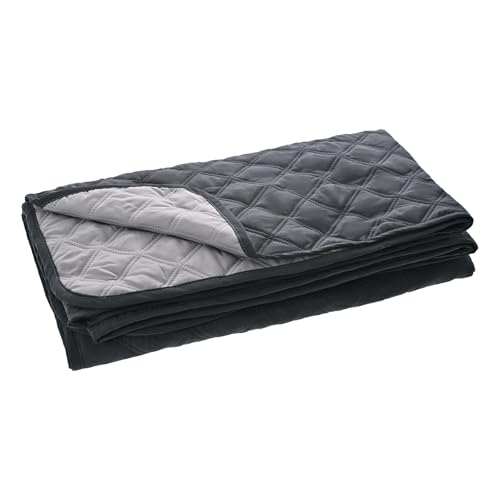 Amazon Basics Dog Bed Cover, Washable, Quilted Furniture Protector for Indoor Pets, Non-Slip Couch Cover Medium, Gray