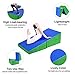 Giantex Incline Gymnastics Mat Wedge Folding and Non-Folding Gymnastics Gym Fitness Skill Shape Tumbling Mat for Kids Play Home Exercise Aerobics (Green/Blue)