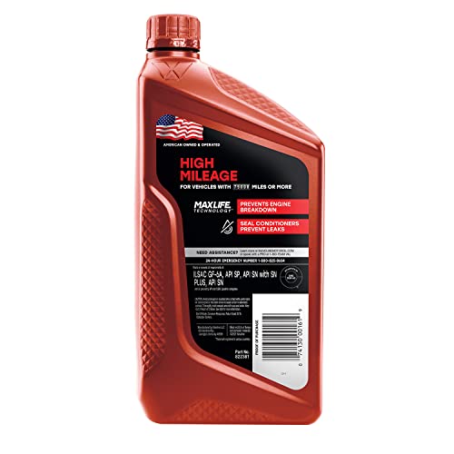 Valvoline High Mileage With Maxlife Technology Sae 20W-50 Synthetic Blend Motor Oil 1 Qt, Case Of 6 #TOP2