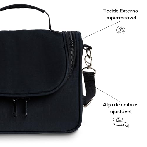 Bolsa Lancheira Térmica Impermeável, PGH, Modelo COMPACT MINI - Capacidade de 4 Litros (Preto)