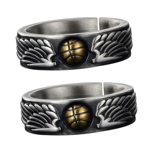 ODHLMFQ Basketball Wings Men's Jewelry Ring Woven Basket Christmas Door Decorations Handheld Fan Corsage Nutcracker Adornment Ta