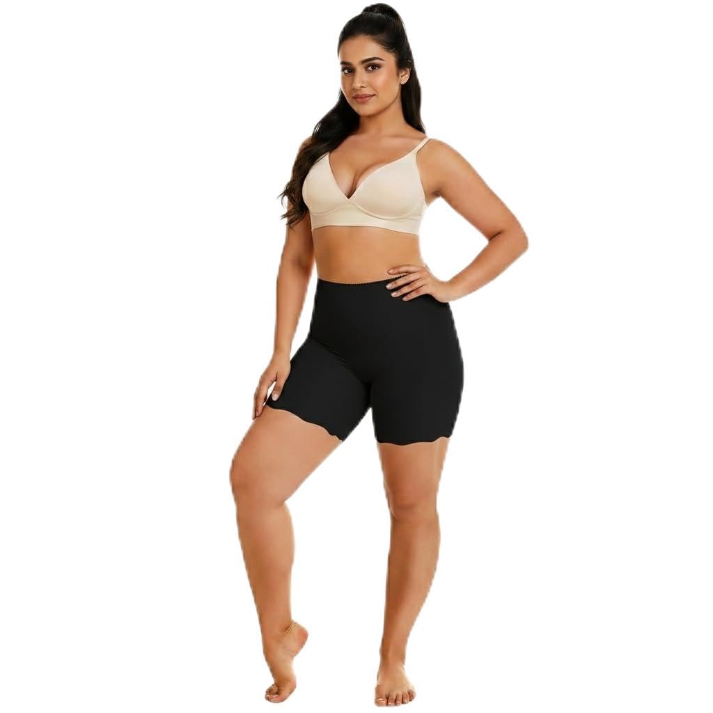 Women | Seamless Cycling Under Skirt Shorts | Sports Inner Shorts for Workout, Gym and Yoga Size 28 to 34-picture-22