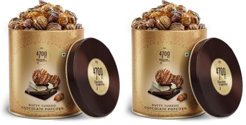 Image of 4700BC Nutty Tuxedo Chocolate Popcorn | Gifting Tin | 150g (Pack of 2)