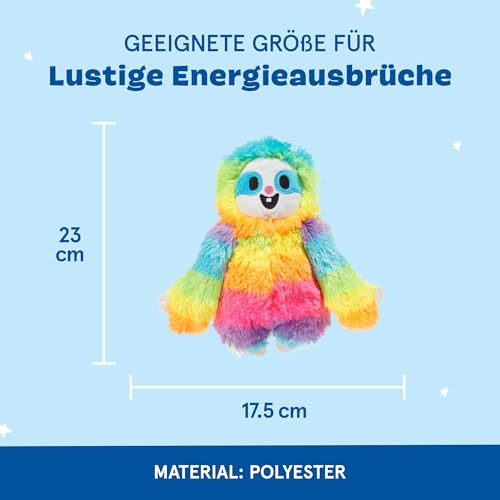 BARK Good Vibes Gary Rainbow Sloth Plush Dog Toy, Multi-Coloured