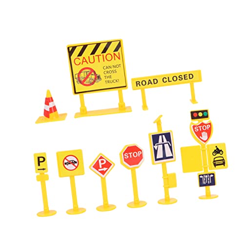 ifundom 3 Conjuntos De Decoração De Tema Banquete Cones De Bolo Amarelo Tráfego Bebê Criativo Engraç