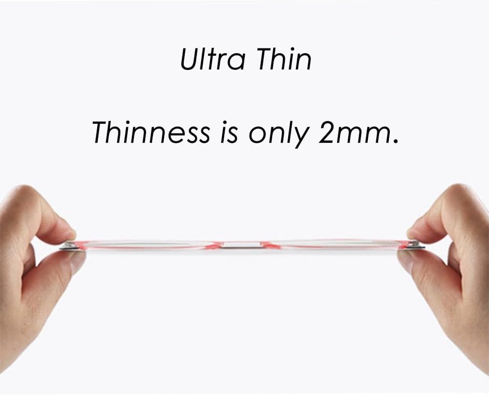 Ultra-thin Blue Light Blocking Reading Glasses, Portable Flat Folding Reader for Men Women with Protective Case (Color : Red, Size : 2.5x)