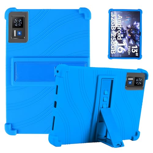 Case for DOOGEE U13 13-Inch Tablet – Shockproof Silicone Protective Cover with Kickstand, Drop-Resistant Business Style (Blue)