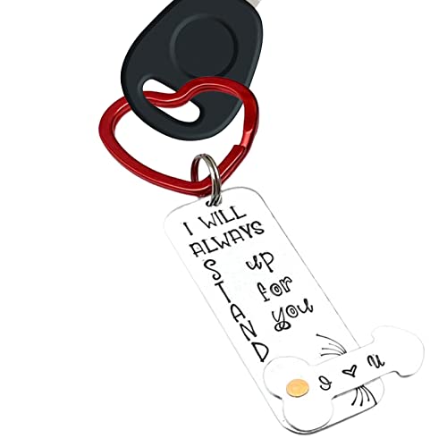 Aferzov Juego de llaveros de corazón para Parejas | Llavero a Juego Mejor Amigo Novia Novio Mujeres Hombres - Llaveros de Acero Inoxidable Llaves Herramienta Decorativa Cover