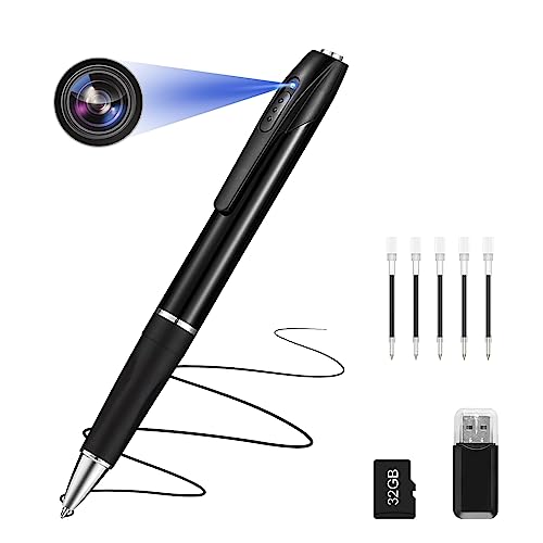 FINSUI Mini fotocamera 32 GB 1080P telecamera di sorveglianza portatile piccola telecamera di...