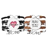 Material: Armband: hochwertiges und strapazierfähiges schwarzes Leder; Charms: Metall