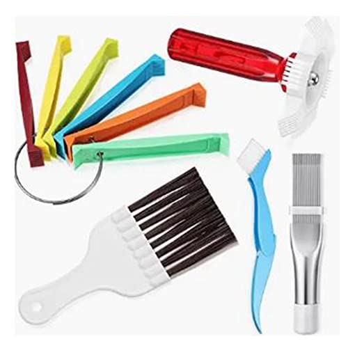 Qizhimei 5Pack Air Conditioner Fin Cleaner Set 3 Different Fin Comb Condenser Fin Straightener And 2 Different Brush Condenser Complete Category Evaporator Radiator Repair Clean Set #TOP6