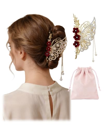 Pinza Mariposa de Metal KRLBZER para Mujeres, Accesorio Elegante para Uso Diario miniatura 1