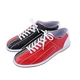 DHAEY Ladies Bowling Shoe Comfortable Breathable Casual Lightweight Lace Up Bowling Shoes Fashion Youth Athletic Fitness Shoes (Color : Red, Size : 7 Women/5.5 Men)