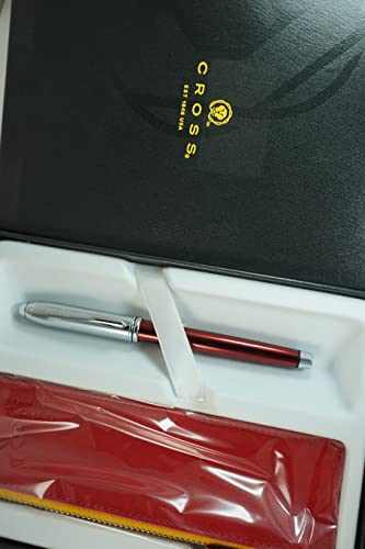 Bolígrafo roller Cross Townsend rojo con funda miniatura 5
