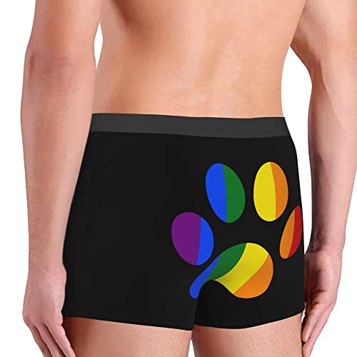 LGBT paw pride Mens Boxer Briefs Underwear Breathable Stretch Boxer Trunk with Pouch for Men, Youth 5