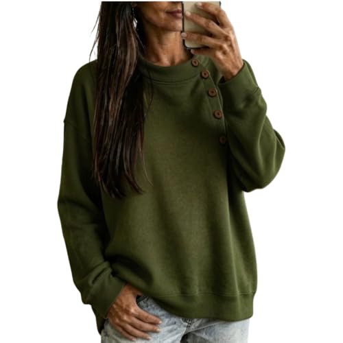 Crew Neck Sweatshirts Women Fall Y2k Vintage Fleece Pullover Sweatshirt - image 1