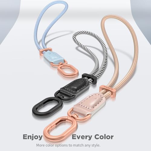 Image of SURPHY Phone Wrist Strap, Keychain Wristlet, Phone Lanyard with Tether Tab | Leather Phone Strap, Wrist Lanyard, Wrist Key Chain, Keychain Lanyard for Women and Men
