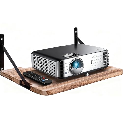 Image of Projector Shelf,16.2" x 11"(L*W),Router Wall Mount Floating Shelf,Projector Mount Rack Holder,Modem Cable Box for Xbox Series PS5 PS4 Wood SS1