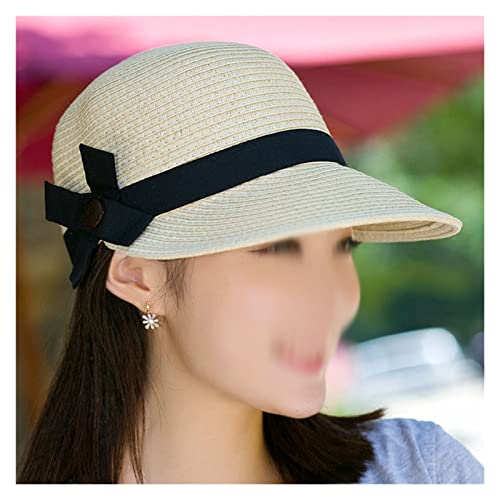 Chapeau de soleil pour femmes avec grand nœud pour bloquer les UV à la plage et en extérieur