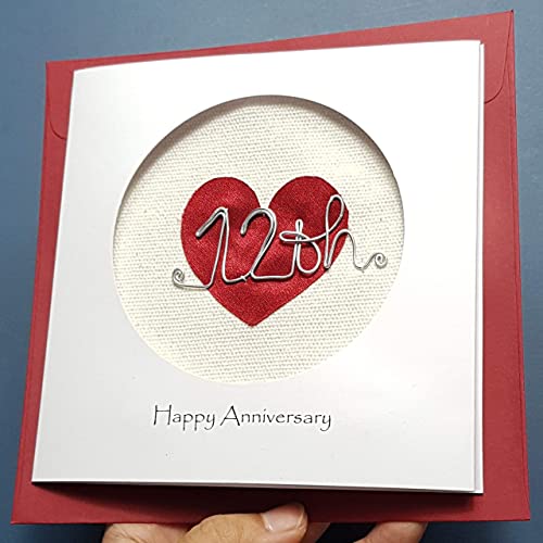 Camellia Bees Real Silk 12Th Wedding Anniversary Card For Her Him, Handmade Card For Happy Couple, Wife, Husband (12Th) #TOP3